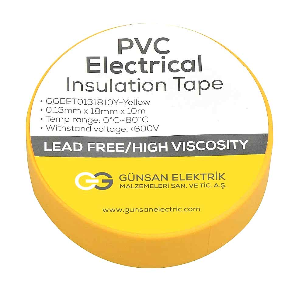 Günsan Sarı Elektrik İzolasyon Bandı