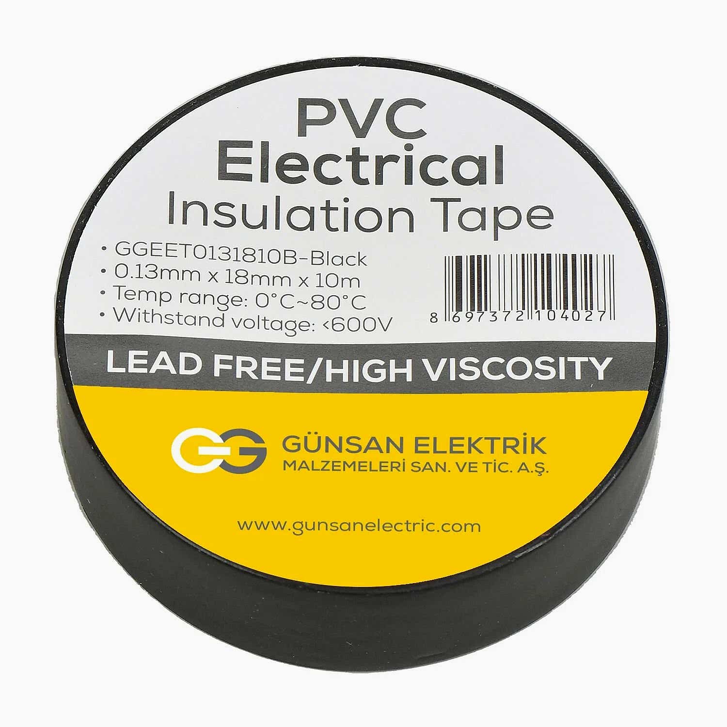 Günsan Siyah Elektrik İzolasyon Bandı