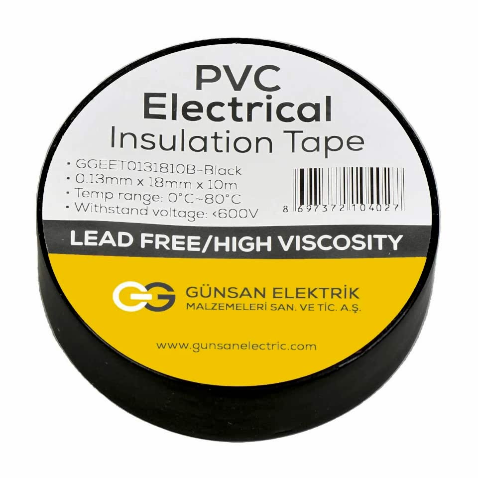 Günsan Siyah Elektrik İzolasyon Bandı
