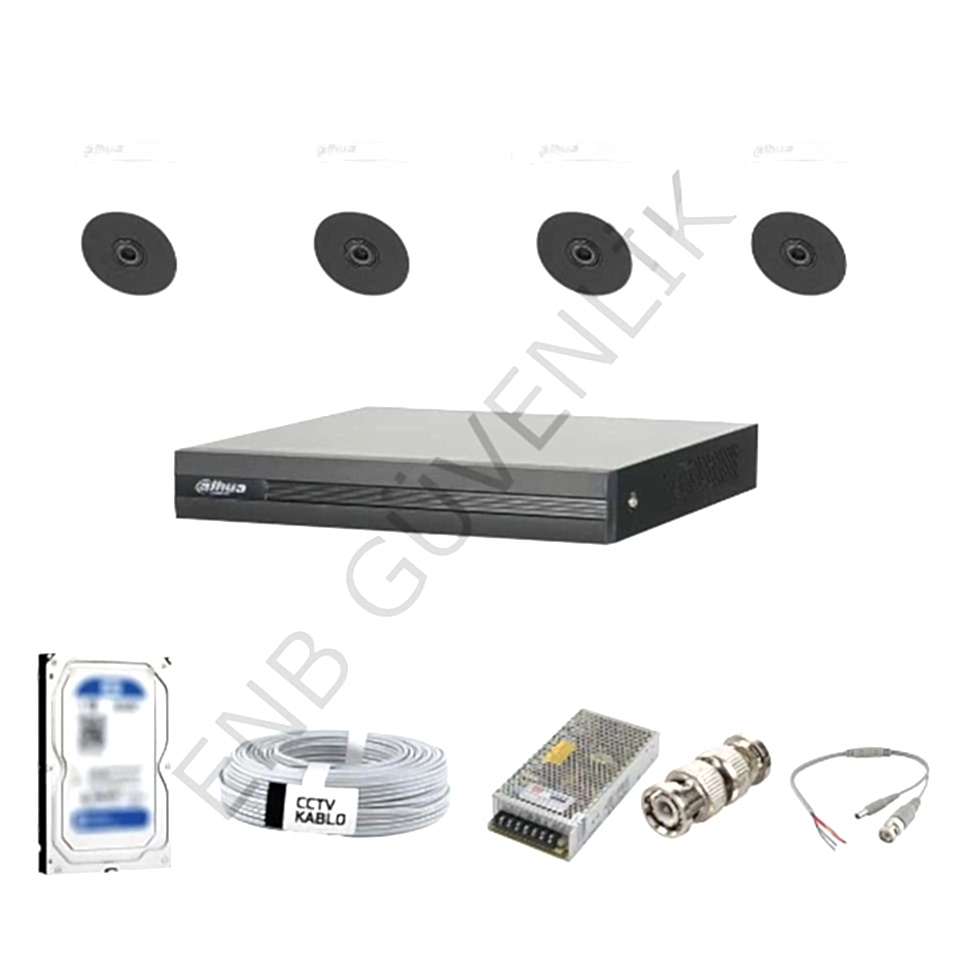 Dahua 4 Kameralı İç Ortam Güvenlik Kamera Seti