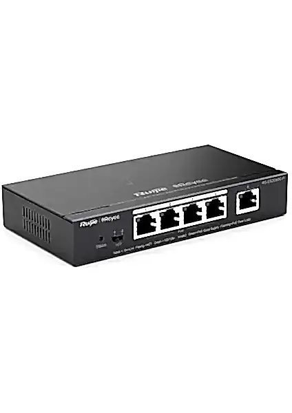 Ruijie Reyee RG-ES205GC-P , 5 Port Gigabit , 4 Port POE (54W) , Cloud Yönetilebilir , Switch