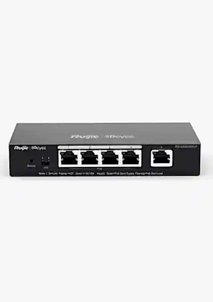 Ruijie Reyee RG-ES205GC-P , 5 Port Gigabit , 4 Port POE (54W) , Cloud Yönetilebilir , Switch