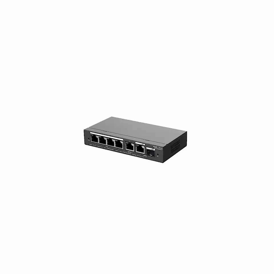 Ruijie Reyee RG-ES206GS-P 4 Port Poe 54W 1xRj45 Uplink +1xSfp Combo Uplink Gigabit PoE Yönetilebilir Switch