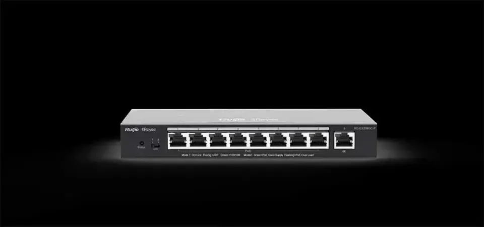 Reyee RG-ES209GC-P 9 Portlu Gigabit 8 Port Poe(120w) Yönetilebilir Switch