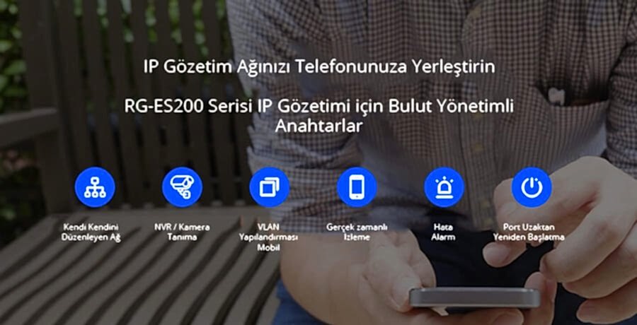 Reyee RG-ES209GC-P 9 Portlu Gigabit 8 Port Poe(120w) Yönetilebilir Switch