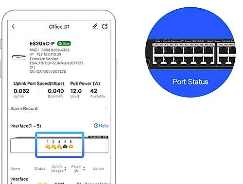 Reyee RG-ES209GC-P 9 Portlu Gigabit 8 Port Poe(120w) Yönetilebilir Switch