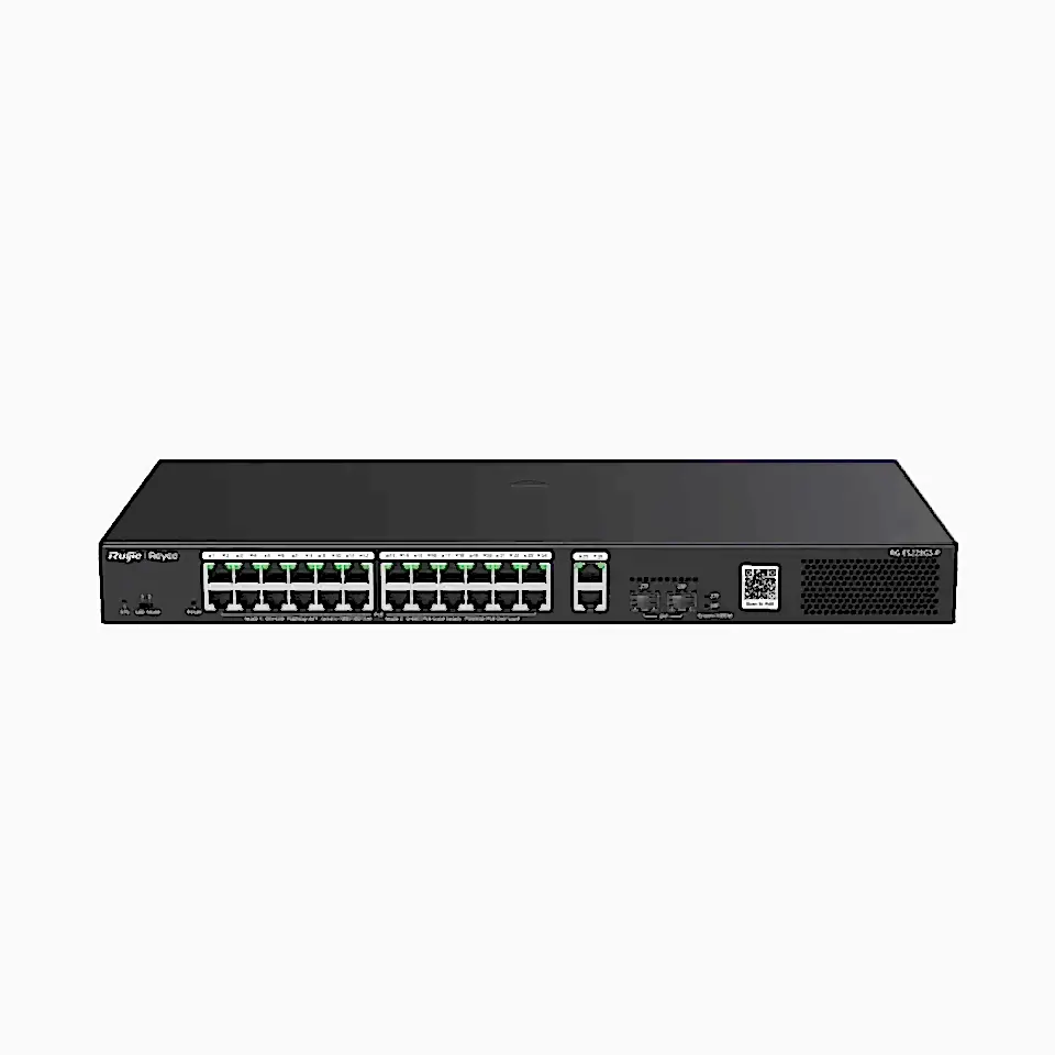 Ruijie Reyee RG-ES228GS-P 28 Port 370 W 2xSfp 2xRj45 Uplink Yönetilebilir Gigabit PoE Switch