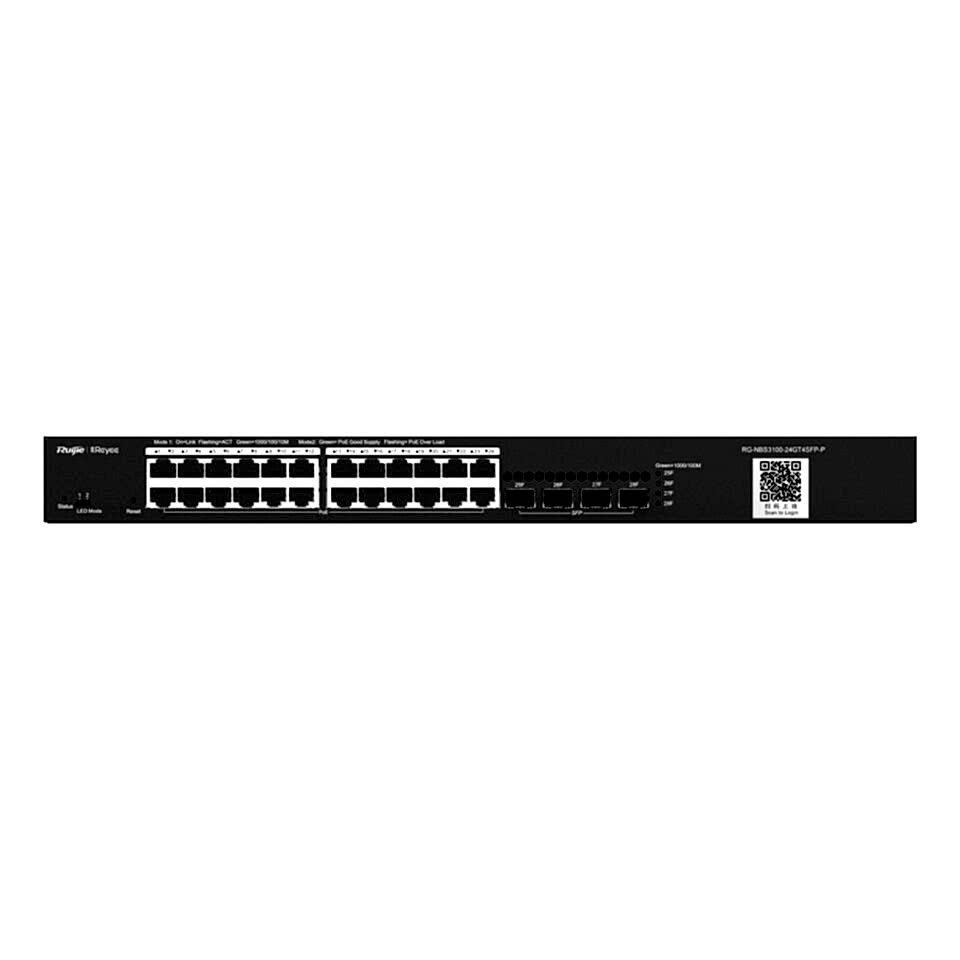 RUIJIE REYEE RG-NBS3100-24GT4SFP-P 24GE PoE Port (370W),4xSFP Yönetilebilir