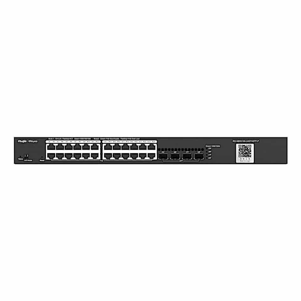 RUIJIE REYEE RG-NBS3100-24GT4SFP-P 24GE PoE Port (370W),4xSFP Yönetilebilir