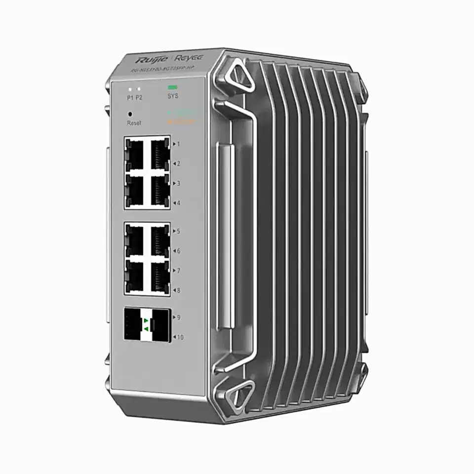 Ruijie Reyee RG-NIS3100-8GT2SFP-HP 8 Port Poe 2xSfp Gigabit Yönetilebilir Endüstriyel PoE Switch