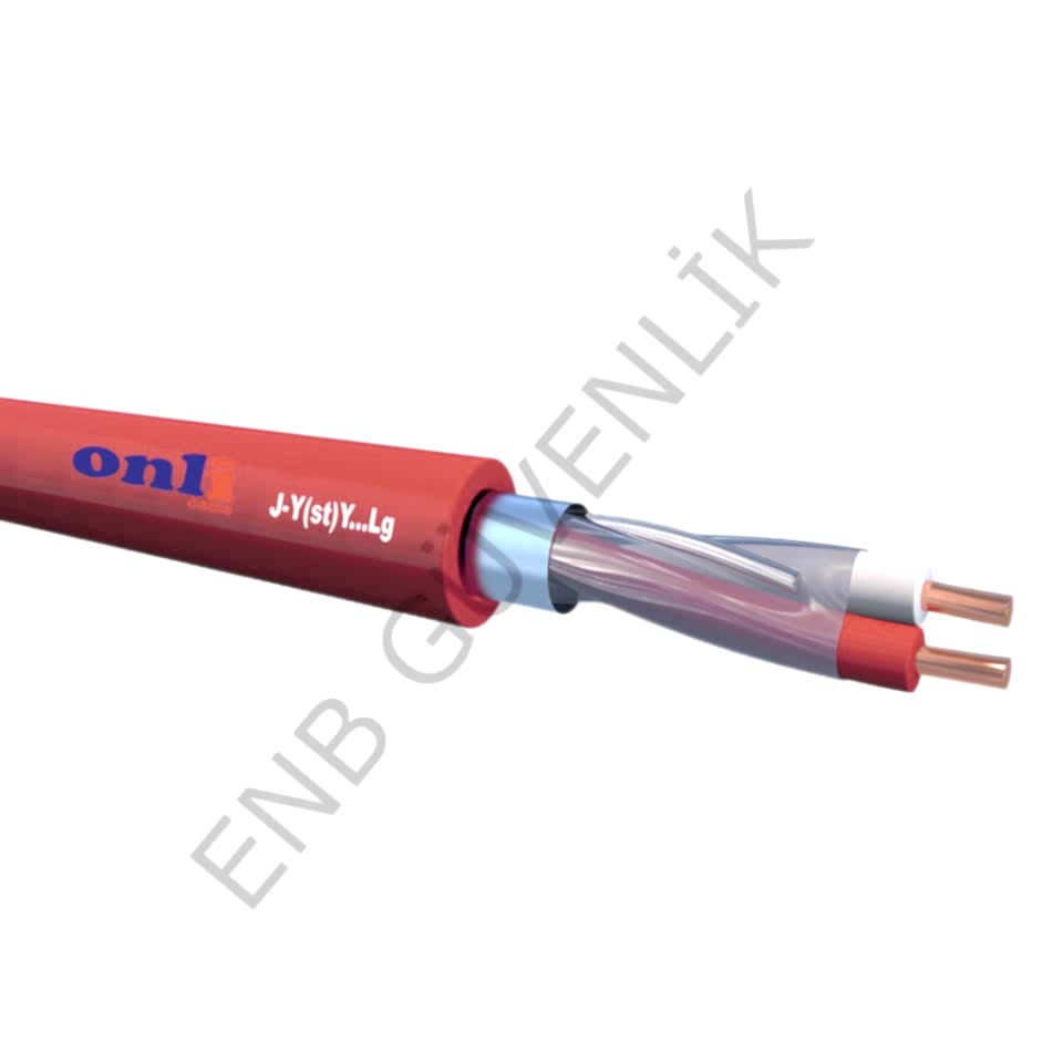 Onli 1x2x0,80+0,80 Yangın İhbar Kablosu (100 Metre) Kırmızı