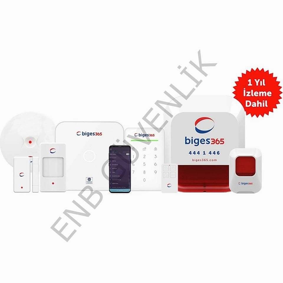 Biges BGS-365-BK-2G-W Iot Smart 2G Alarm Kit + BGS365 Wosr