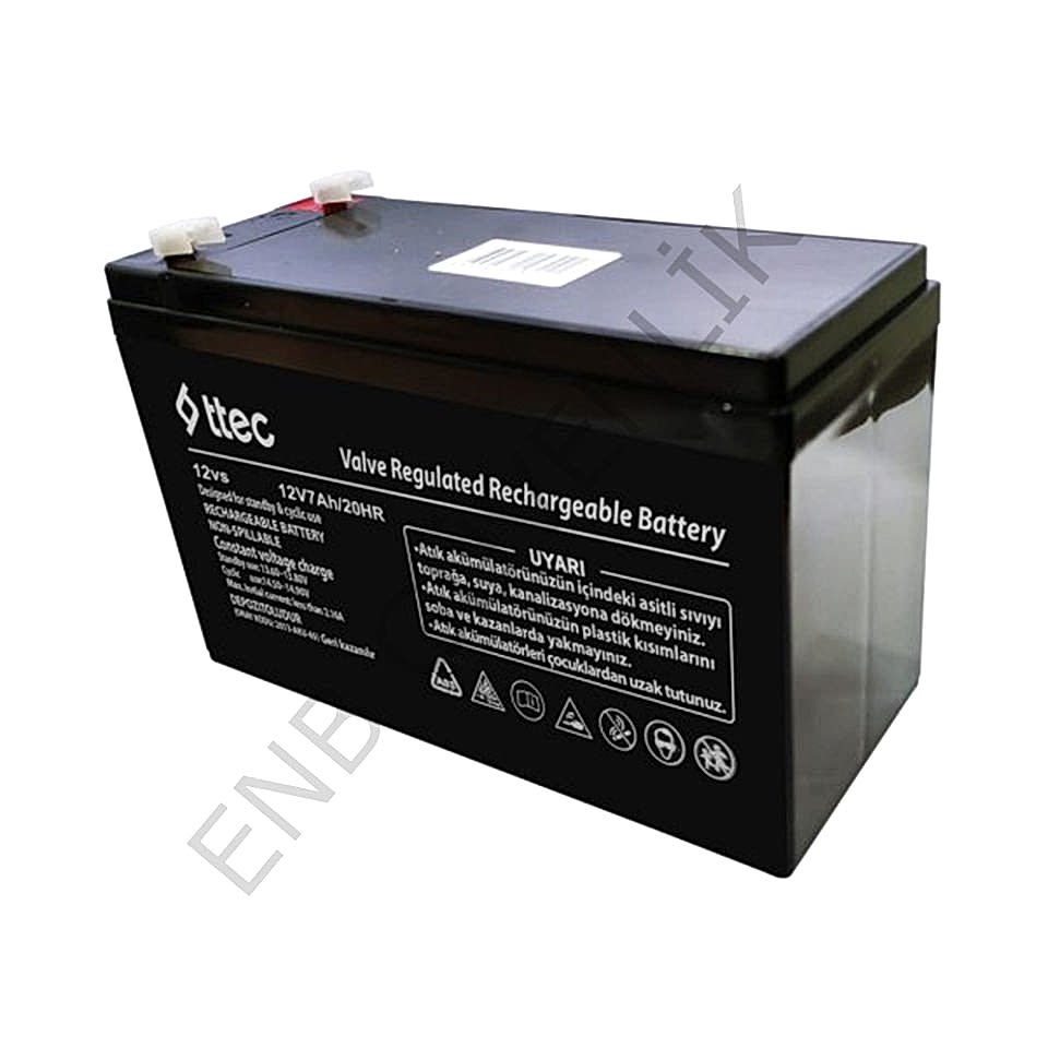Ttec 12V 7Ah Bakımsız Kuru Akü