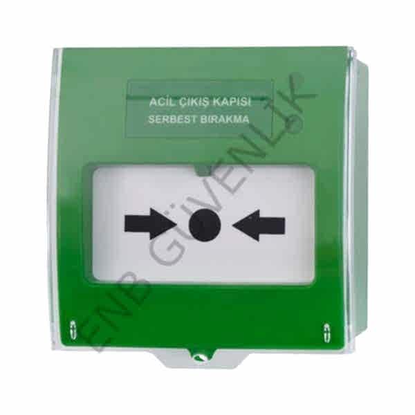 Teknim TFB-3165G Acil Çıkış Kapısı Serbest Bırakma Butonu, Yeşil