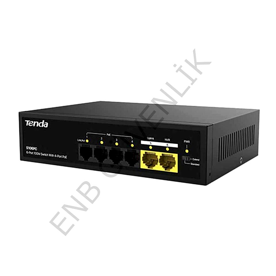 Tenda S106PC 6 Port 10/100 Mbps PoE Switch