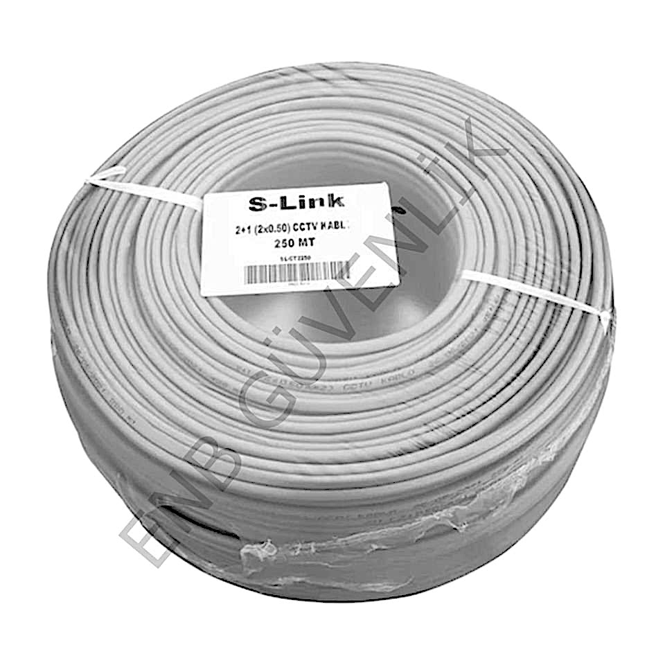 S-Link Sl-Ct2250 2+1 (2X0.50) 250M Cctv Kablo