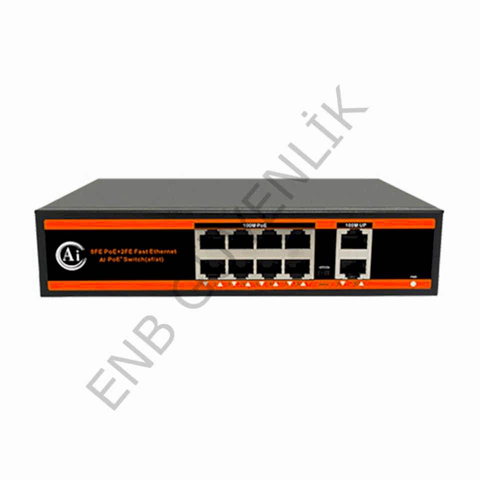 Novacom  ND1P802ALG 8 port+2 uplink 100/1000m POE Switch